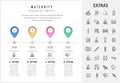 Maternity infographic template, elements and icons Royalty Free Stock Photo