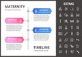 Maternity infographic template, elements and icons Royalty Free Stock Photo
