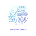 Maternity leave blue gradient icon