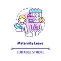 Maternity leave concept icon
