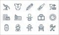 Maternity line icons. linear set. quality vector line set such as baby stroller, baby boy, baby boy, chair, gynecologist,