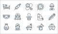 Maternity line icons. linear set. quality vector line set such as potty, bath tub, sperm, breast pump, mother, diaper, pregnant,