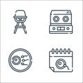 maternity line icons. linear set. quality vector line set such as calendar, in vitro, incubator