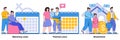 Maternity and Parental Leave, Breadwinner with People Characters Illustrations Pack