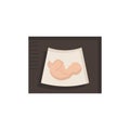 Maternity, pregnancy, sonogram, baby, ultrasound Flat Color Icon Vector