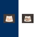 Maternity, pregnancy, sonogram, baby, ultrasound Flat Color Icon Vector