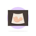 Maternity, pregnancy, sonogram, baby, ultrasound Flat Color Icon Vector