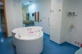 Maternity ward in a hospital with a bath for birth in water Royalty Free Stock Photo