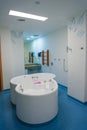 Maternity ward in a hospital with a bath for birth in water Royalty Free Stock Photo