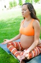 Maternity Yoga exercise healthy life style Royalty Free Stock Photo