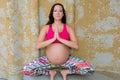 Maternity Yoga exercise healthy life style Royalty Free Stock Photo