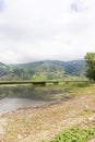 Photograph taken at Lake Matese, Campania, Italy, showcasing a view of the lake, mountains, and the surrounding natural landscape Royalty Free Stock Photo