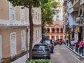 1928 Mateus AntÃÂ³nio de Lima Casa de Portugal FaÃÂ§ade Neoclassic Architectural Portuguese Macau Colonial Architecture Heritage Royalty Free Stock Photo