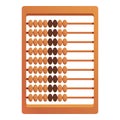 Math abacus icon, cartoon style