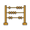 Math abacus isolated icon