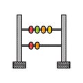 Math abacus isolated icon