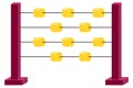 Math abacus symbol with rollers