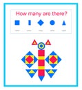 Math activity for children. Developing numeracy skills.