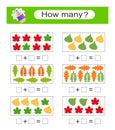 Math game for kids. Developing numeracy skills. Royalty Free Stock Photo