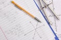 Math and Algebra Homework Royalty Free Stock Photo