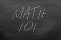 Math 101 On A Blackboard Royalty Free Stock Photo
