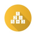 Math blocks flat design long shadow glyph icon