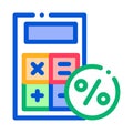 Math Calculator for Calculations Icon Vector Outline Illustration