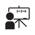 Math class icon vector sign and symbol isolated on white background, Math class logo concept