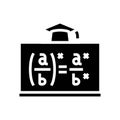 math class primary school glyph icon vector illustration Royalty Free Stock Photo