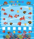 Math counting game underwater template