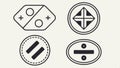 Math division symbol, calculation icon, arithmetic operation, Vector Design, Generative AI Royalty Free Stock Photo