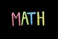 Math drawn on chalkboard Royalty Free Stock Photo
