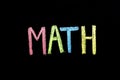 Math drawn on chalkboard Royalty Free Stock Photo