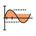 Math education school science calculus diagram analysis line and fill style icon