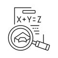 math education science line icon vector illustration Royalty Free Stock Photo
