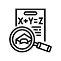 math education science line icon vector illustration Royalty Free Stock Photo