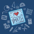 Math education vector background Royalty Free Stock Photo