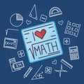 Math education vector background Royalty Free Stock Photo