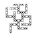 Math educational game for preschool and school age children. Solve the crossword. Numbers. Addition and subtraction