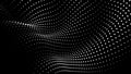 Math flow template for presentation. Light-emitting lines highlighting the regularity in the space of particles. Ordered