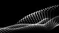 Math flow template for presentation. Light-emitting lines highlighting the regularity in the space of particles. Ordered