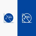 Math, Formula, Math Formula, Education Line and Glyph Solid icon Blue banner