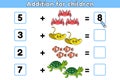 Math game for children sea animals-1 Royalty Free Stock Photo