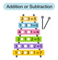 Math game for children. Number range up to 10. Developing numeracy skills.