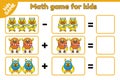 Math game for kids cartoon monsters-3 Royalty Free Stock Photo
