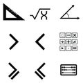 Math icon set illustration design Royalty Free Stock Photo