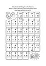 Math maze with addition facts for numbers up to 20