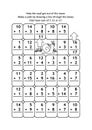 Math maze with addition facts for numbers up to 20 Royalty Free Stock Photo