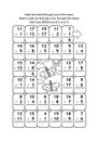Math maze with subtraction facts for numbers up to 20
