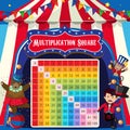 Math Multiplication Square Circus Theme